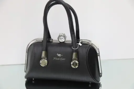Spacious leather handbag